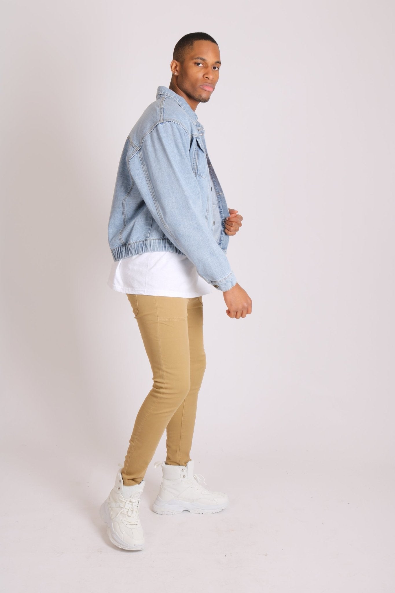 Stretch Skinny Denim Jeans In Tan - Liquor n Poker