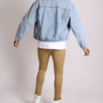 Stretch Skinny Denim Jeans In Tan - Liquor n Poker