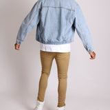 Stretch Skinny Denim Jeans In Tan - Liquor n Poker
