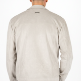 Stone Suede Biker Jacket