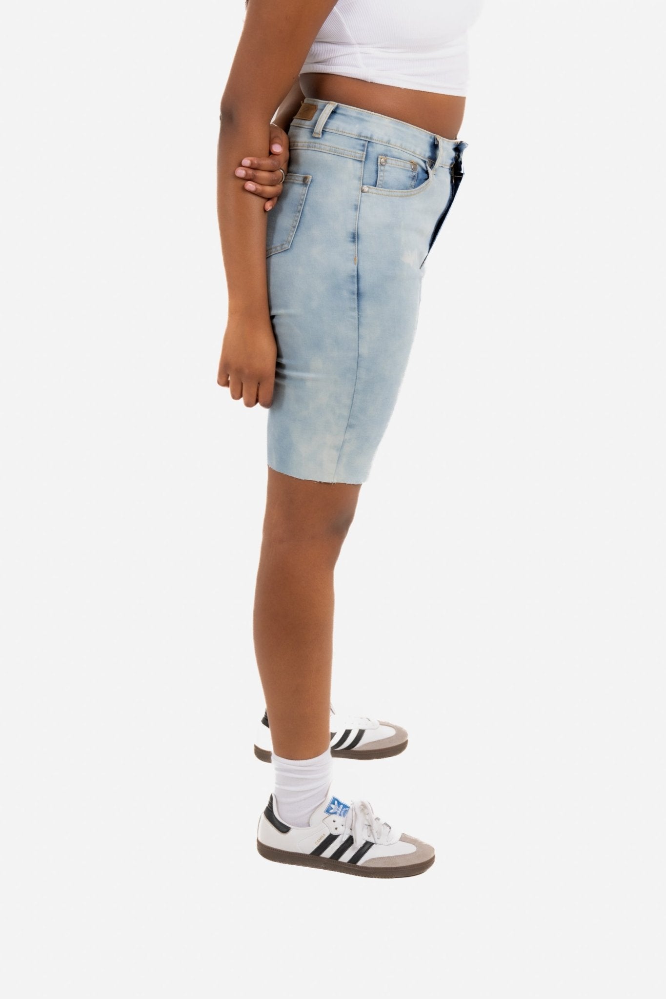 Super Stretch Denim Cycling Shorts - Liquor n Poker