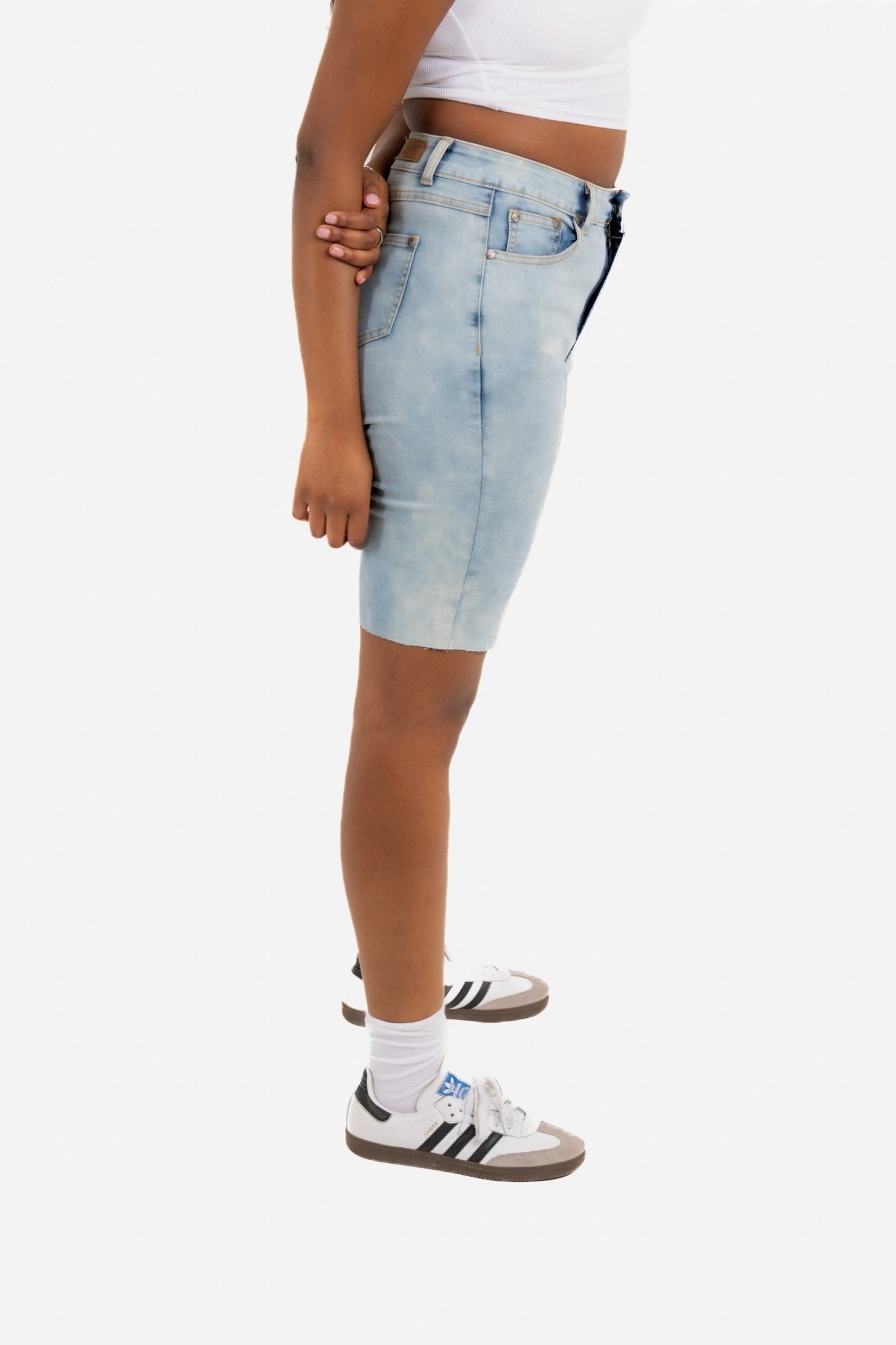 Super Stretch Denim Cycling Shorts - Liquor n Poker