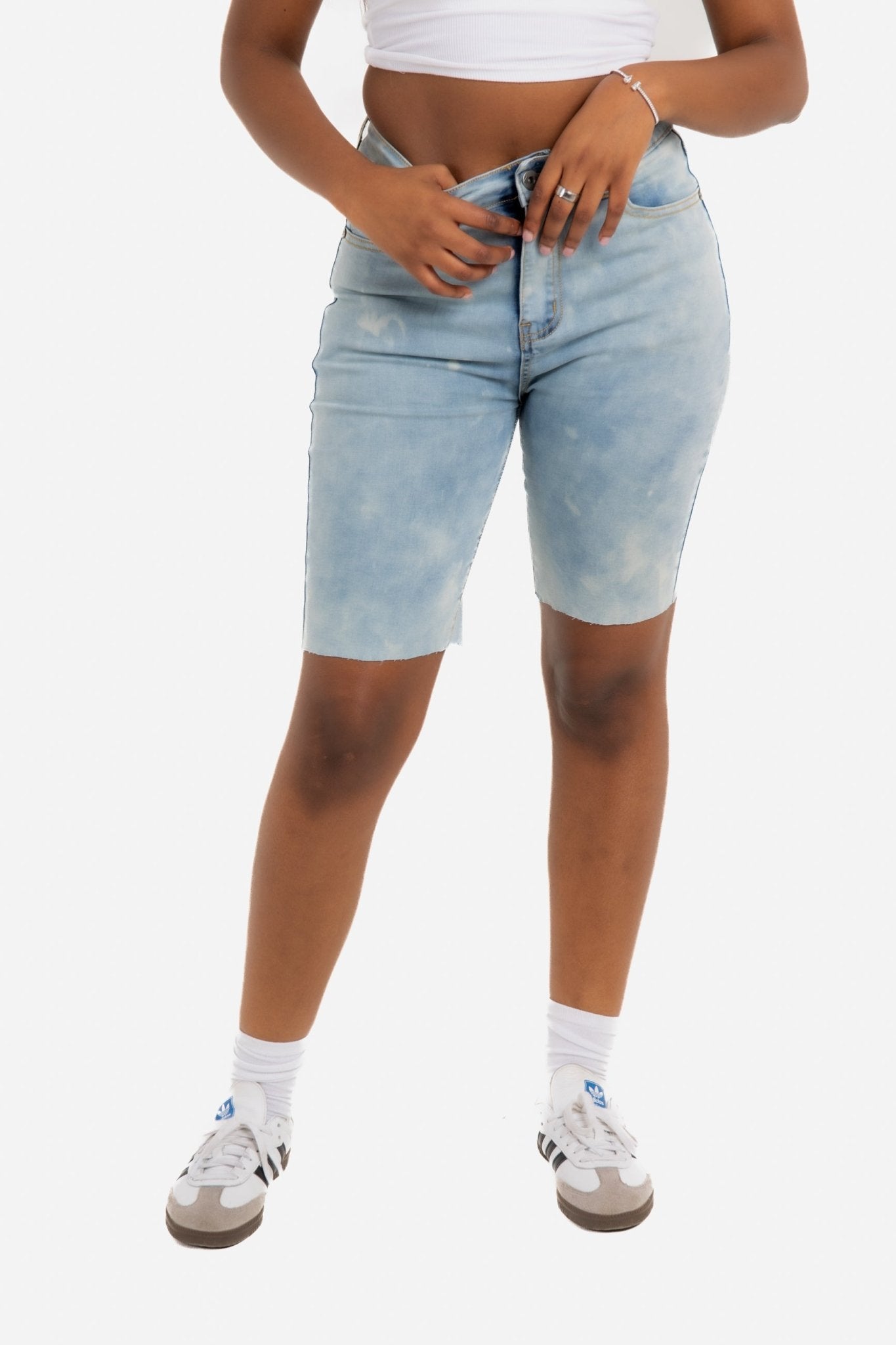 Super Stretch Denim Cycling Shorts - Liquor n Poker