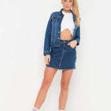 Texas Mini Denim Skirt With Stud - Liquor n Poker