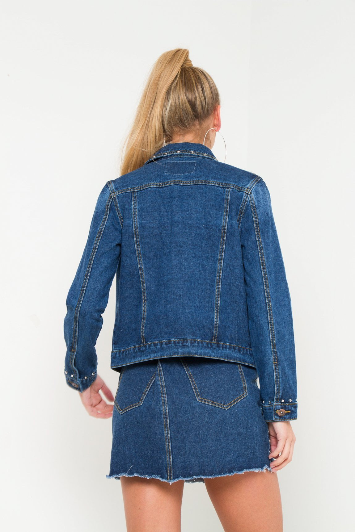 Texas Mini Denim Skirt With Stud - Liquor n Poker