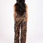 Tie - Dye Orange Mid - Rise Raw Edge Baggy Jean - Liquor n Poker