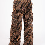 Tie - Dye Orange Mid - Rise Raw Edge Baggy Jean - Liquor n Poker