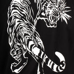Tiger Print Long Sleeve Black T-Shirt - Liquor n Poker