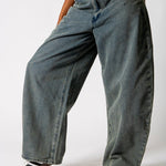 Tinted Wash Textured Denim Horseshoe Jeans - Liquor n Poker