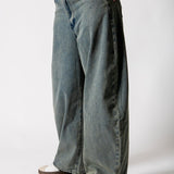 Tinted Wash Textured Denim Horseshoe Jeans - Liquor n Poker