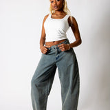 Tinted Wash Textured Denim Horseshoe Jeans - Liquor n Poker