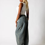 Tinted Wash Textured Denim Horseshoe Jeans - Liquor n Poker