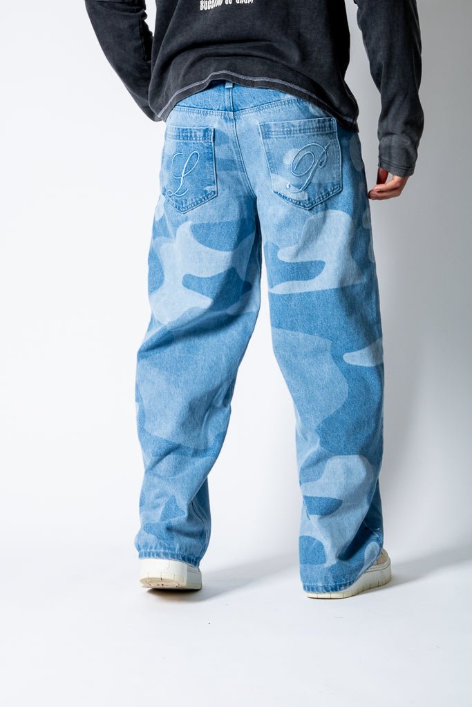 Tonal Camo Super Baggy Jeans - Liquor n Poker