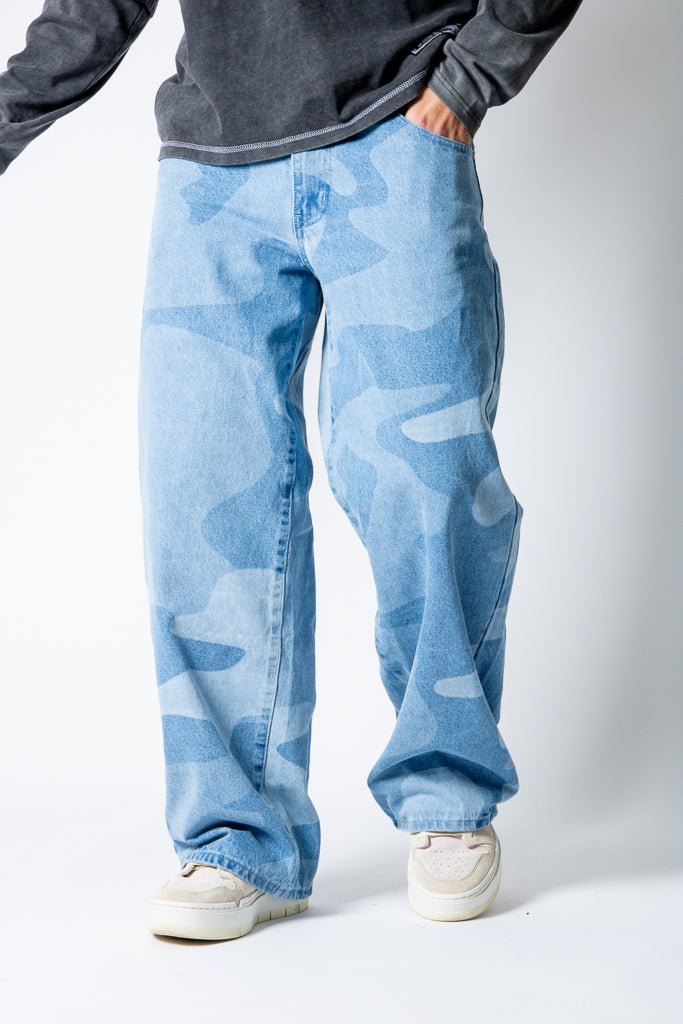 Tonal Camo Super Baggy Jeans - Liquor n Poker