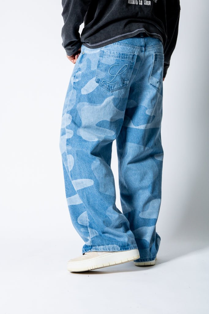 Tonal Camo Super Baggy Jeans - Liquor n Poker