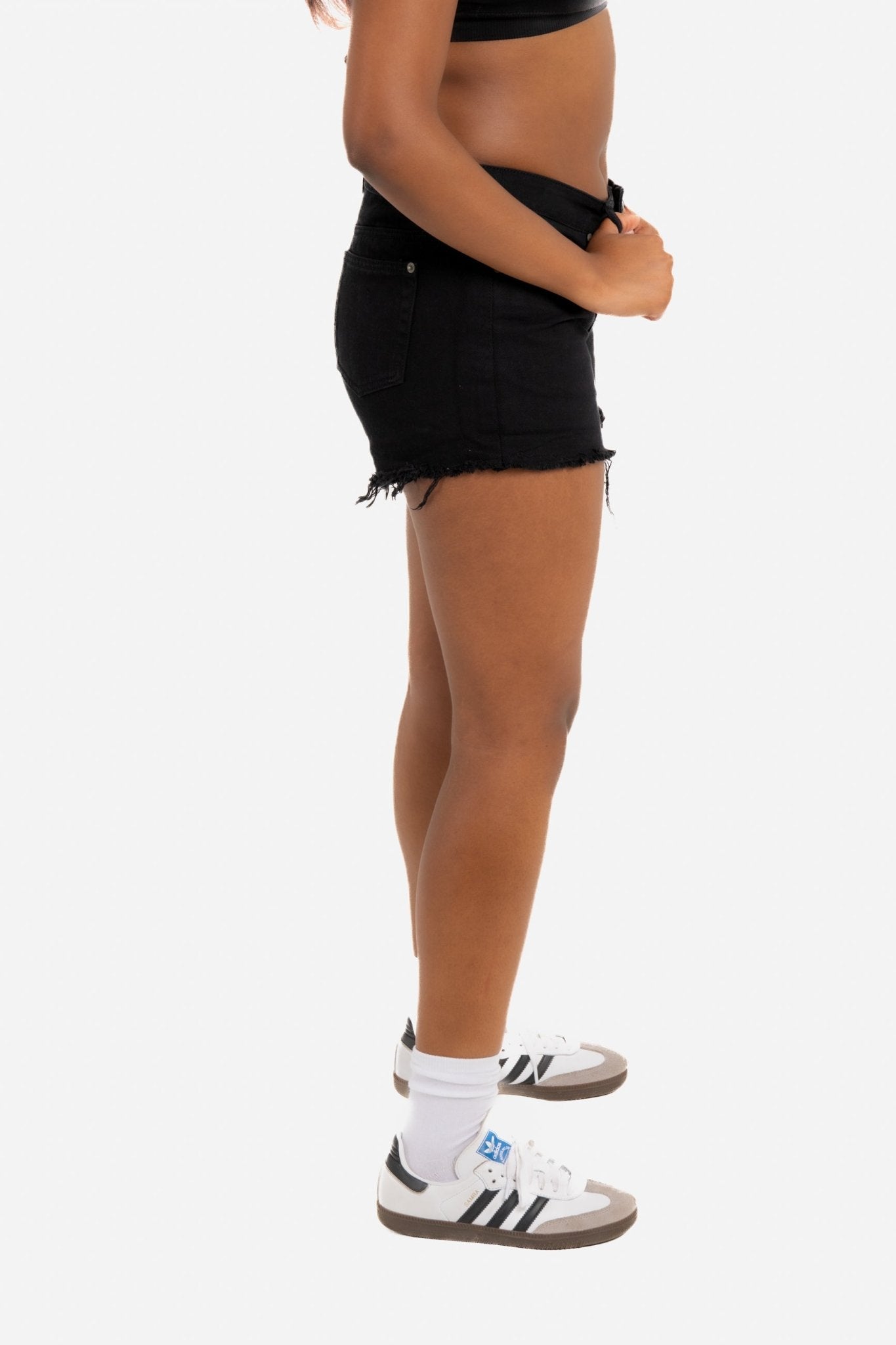 Topeka Denim Shorts In Black - Liquor n Poker