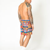 Ubuntu Retro Kaleidoscope Printed Shorts - Liquor n Poker