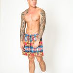 Ubuntu Retro Kaleidoscope Printed Shorts - Liquor n Poker