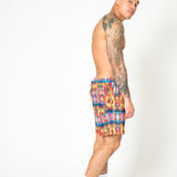 Ubuntu Retro Kaleidoscope Printed Shorts - Liquor n Poker