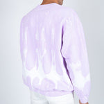 Unisex Candy Sweatshirt With Tie Dye Stripe In Lilac - Liquor n Poker