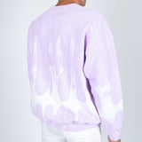 Unisex Candy Sweatshirt With Tie Dye Stripe In Lilac - Liquor n Poker