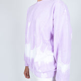 Unisex Candy Sweatshirt With Tie Dye Stripe In Lilac - Liquor n Poker