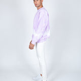 Unisex Candy Sweatshirt With Tie Dye Stripe In Lilac - Liquor n Poker