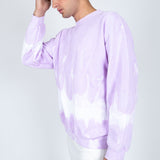 Unisex Candy Sweatshirt With Tie Dye Stripe In Lilac - Liquor n Poker