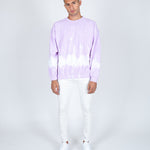 Unisex Candy Sweatshirt With Tie Dye Stripe In Lilac - Liquor n Poker