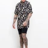 Super Skinny Black Wash Distressed Denim Shorts