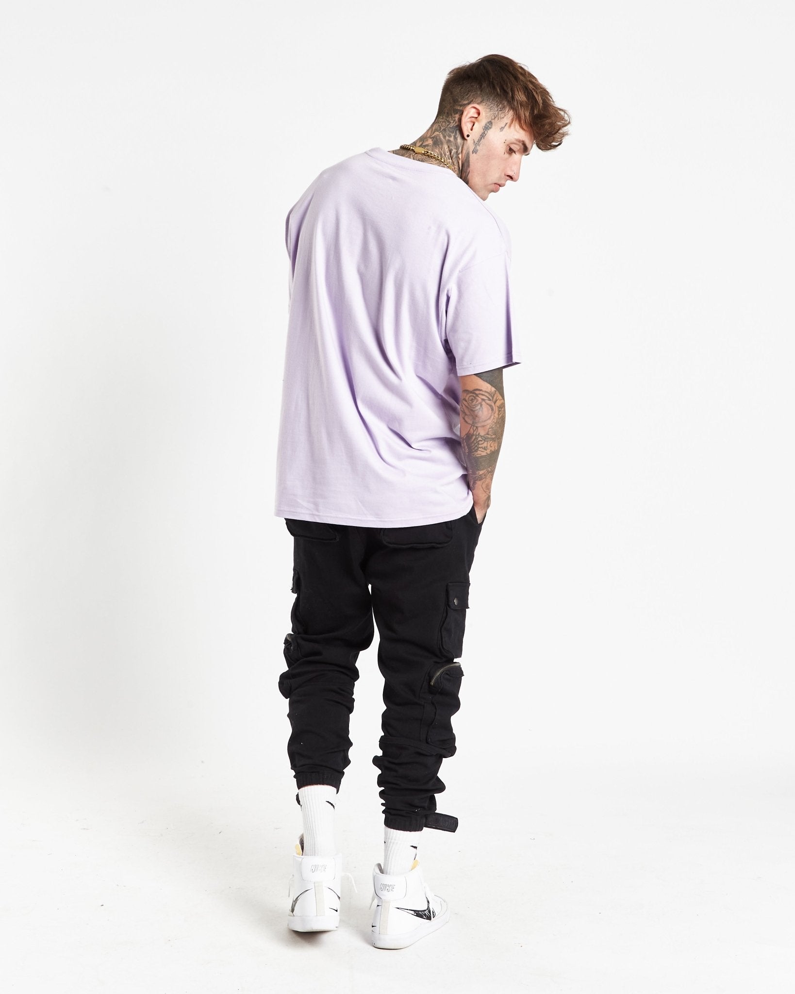 Utility Printed Lilac T-Shirt - Liquor n Poker