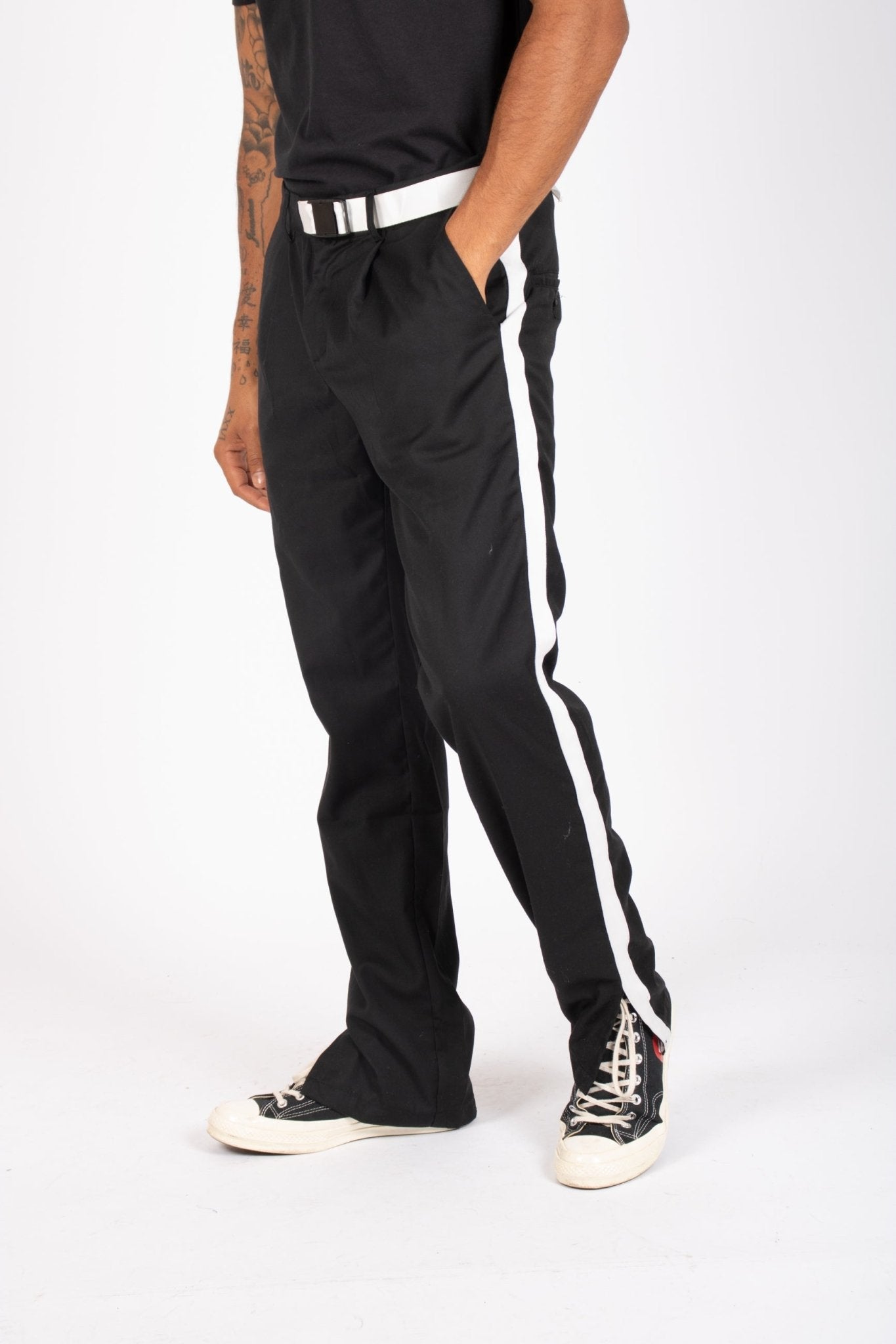 Utility Straight Leg Side Stripe Trousers - Liquor n Poker