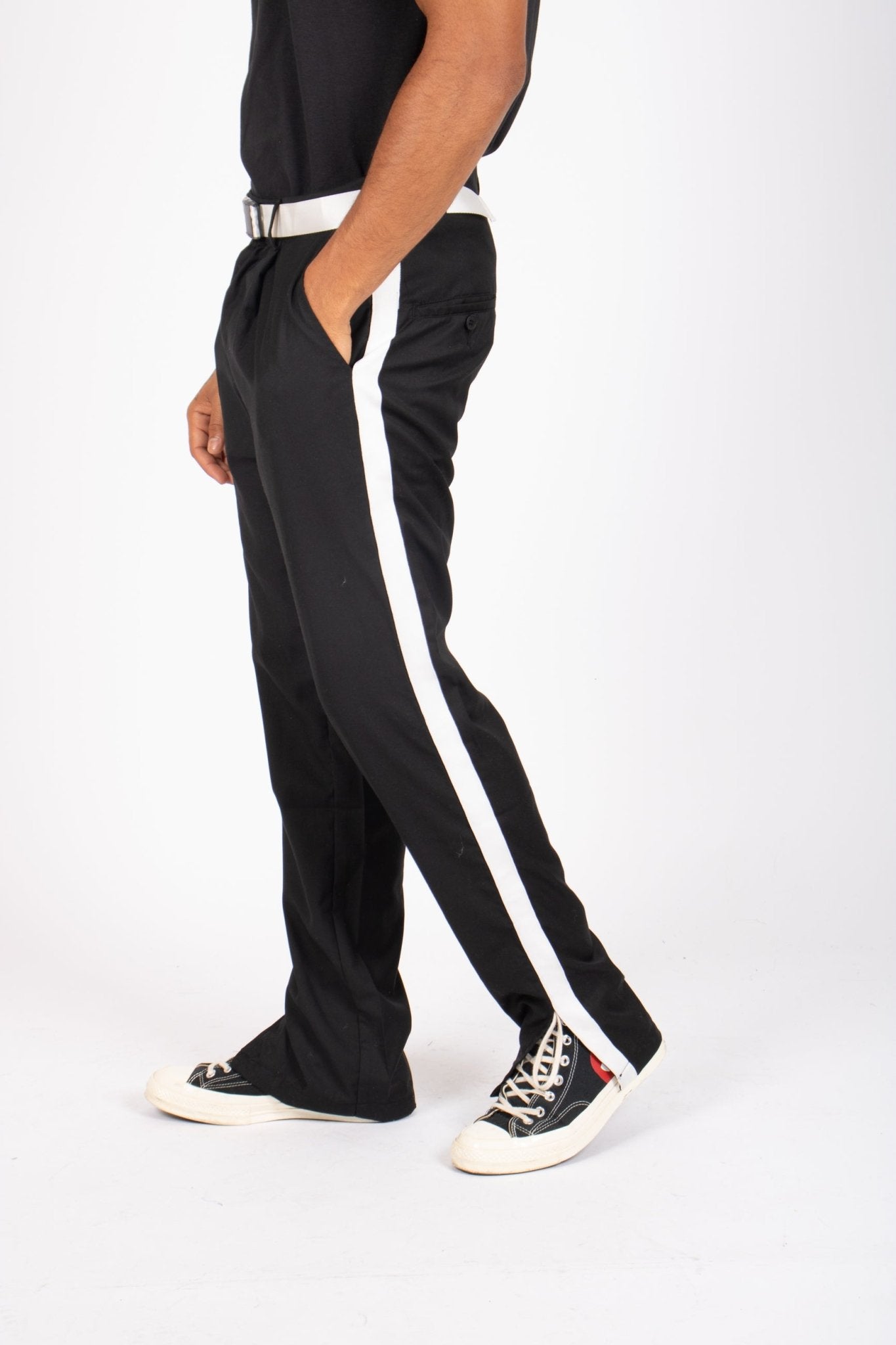 Utility Straight Leg Side Stripe Trousers - Liquor n Poker