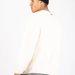 Varsity Knitted Cardigan In Off White - Liquor n Poker