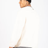 Varsity Knitted Cardigan In Off White - Liquor n Poker
