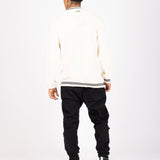 Varsity Knitted Cardigan In Off White - Liquor n Poker