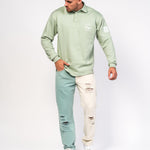 Varsity Rubgy Shirt With Club Embroidery In Sage - Liquor n Poker