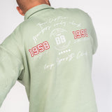 Varsity Rubgy Shirt With Club Embroidery In Sage - Liquor n Poker