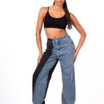 Vice - Versa Two Tone Mom Jean - Liquor n Poker