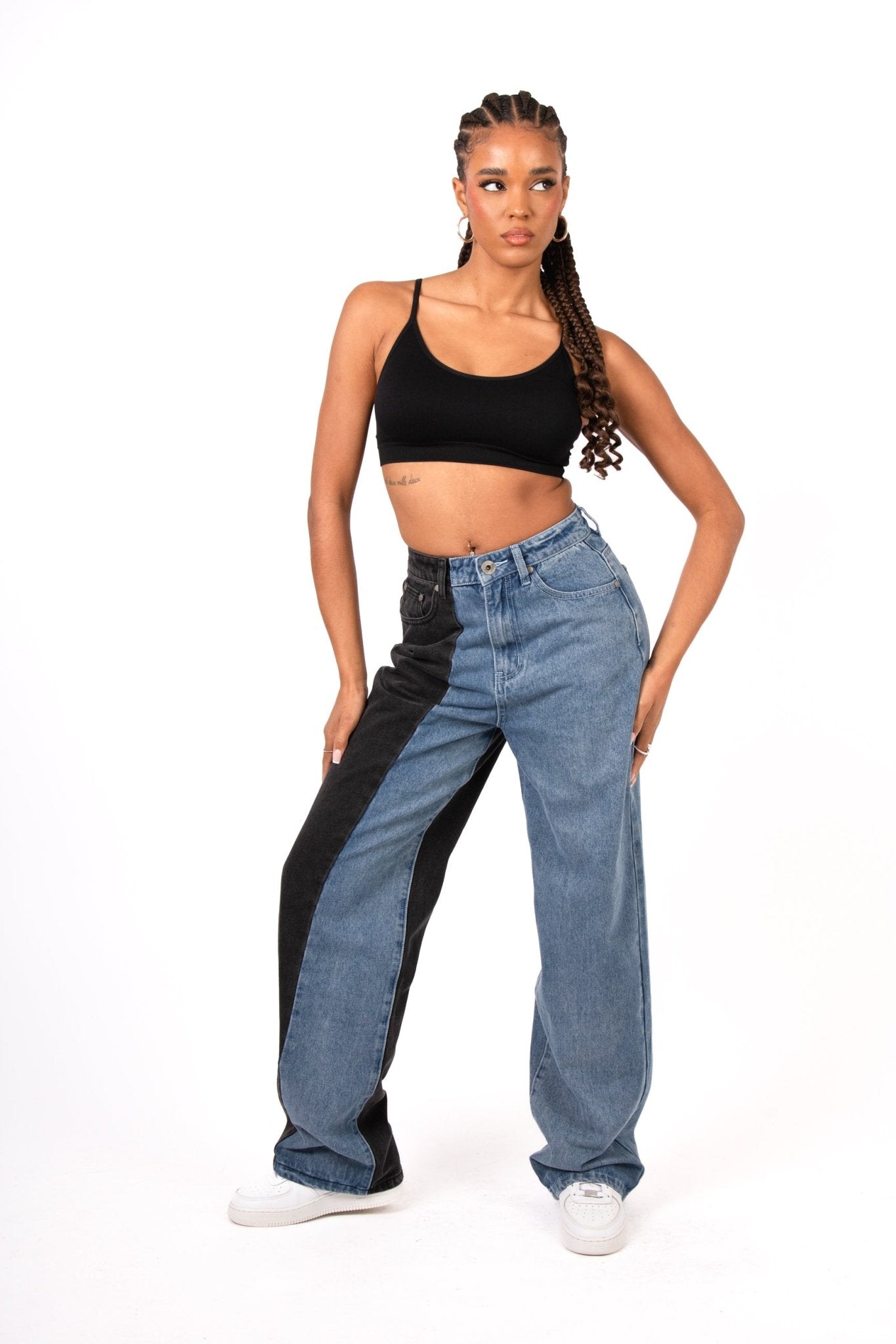 Vice - Versa Two Tone Mom Jean - Liquor n Poker