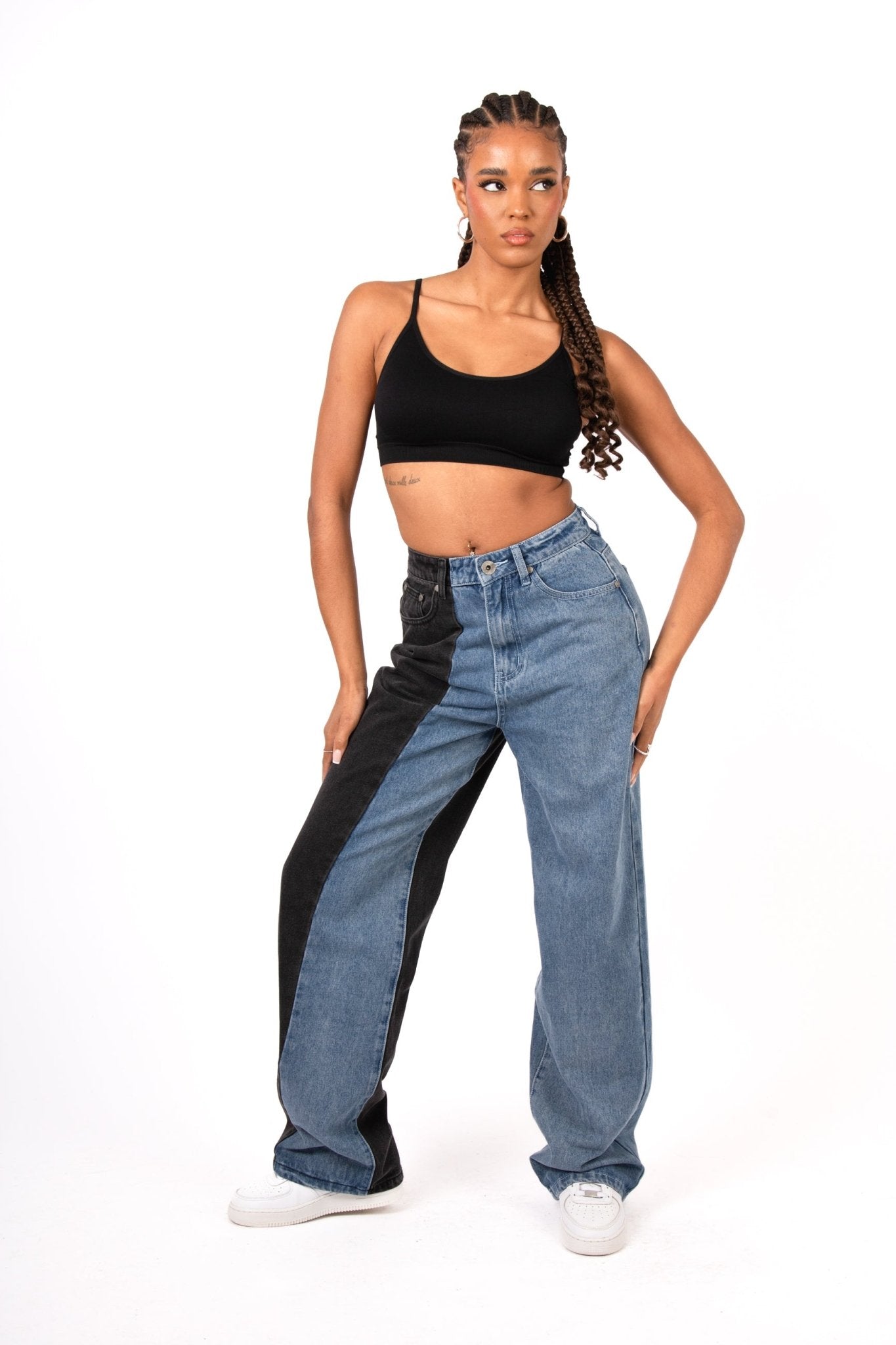 Vice - Versa Two Tone Mom Jean - Liquor n Poker