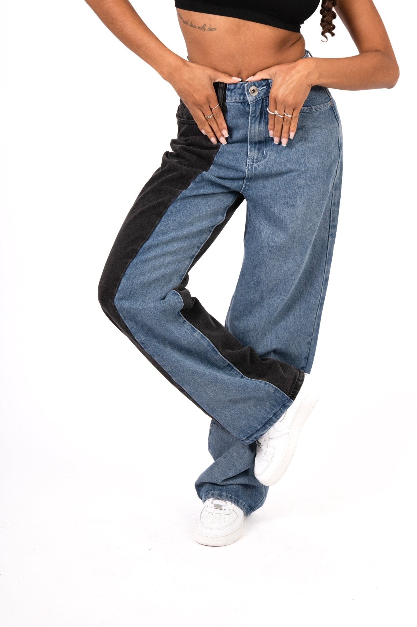 Vice - Versa Two Tone Mom Jean - Liquor n Poker