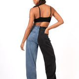 Vice - Versa Two Tone Mom Jean - Liquor n Poker