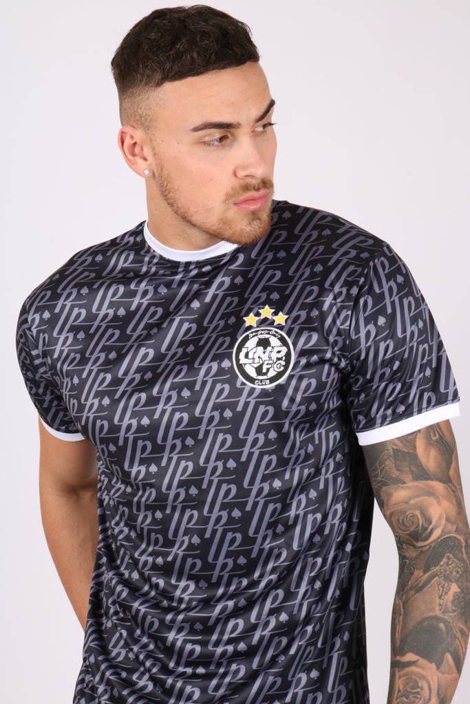 Vintage Football Shirt Members Only Club Jersey In Black - Liquor n Poker
