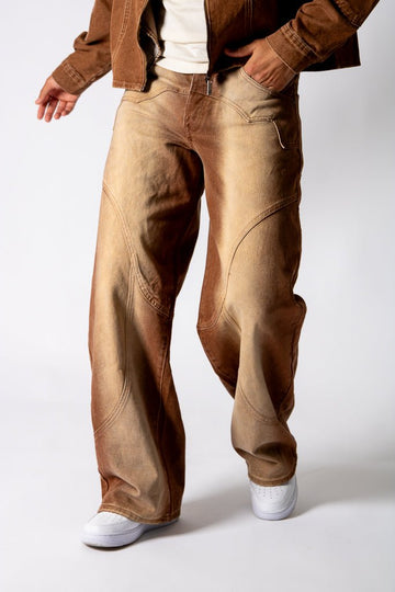 Vintage Sand Wash Super Baggy Jeans