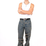 Vintage Wash Straight Leg Buckle Jean - Liquor n Poker