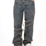 Vintage Wash Straight Leg Buckle Jean - Liquor n Poker