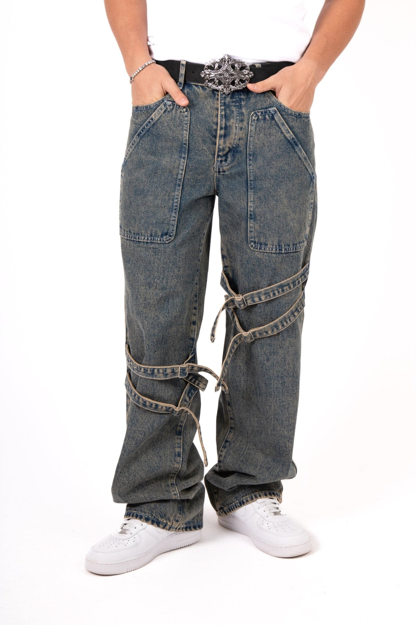 Vintage Wash Straight Leg Buckle Jean - Liquor n Poker