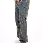 Vintage Wash Straight Leg Buckle Jean - Liquor n Poker