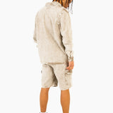 Washed Acid Beige Corduroy Relaxed Shirt - Liquor n Poker